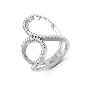 Jewelove™ Rings Designer Platinum Diamond Ring for Women JL PT R-67