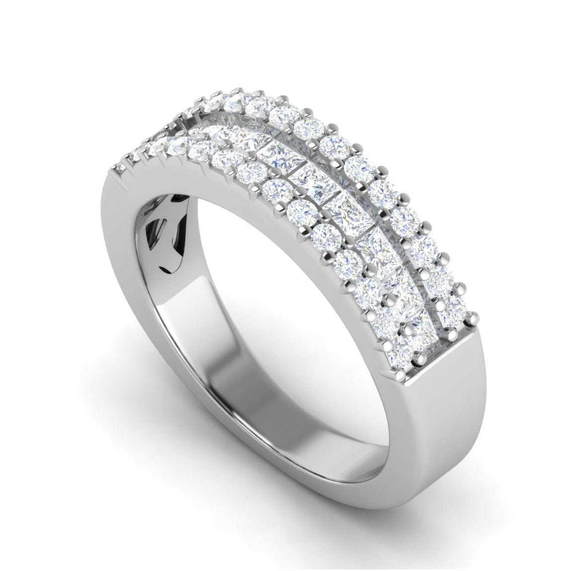 Jewelove™ Rings Designer Platinum Diamond Ring for Women JL PT WB6025