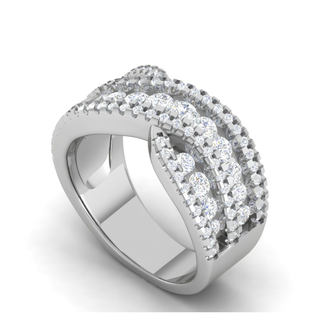 Jewelove™ Rings Designer Platinum Diamond Ring for Women JL PT WB6029