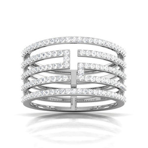 Jewelove™ Rings Designer Platinum Diamond Ring JL PT R 8118