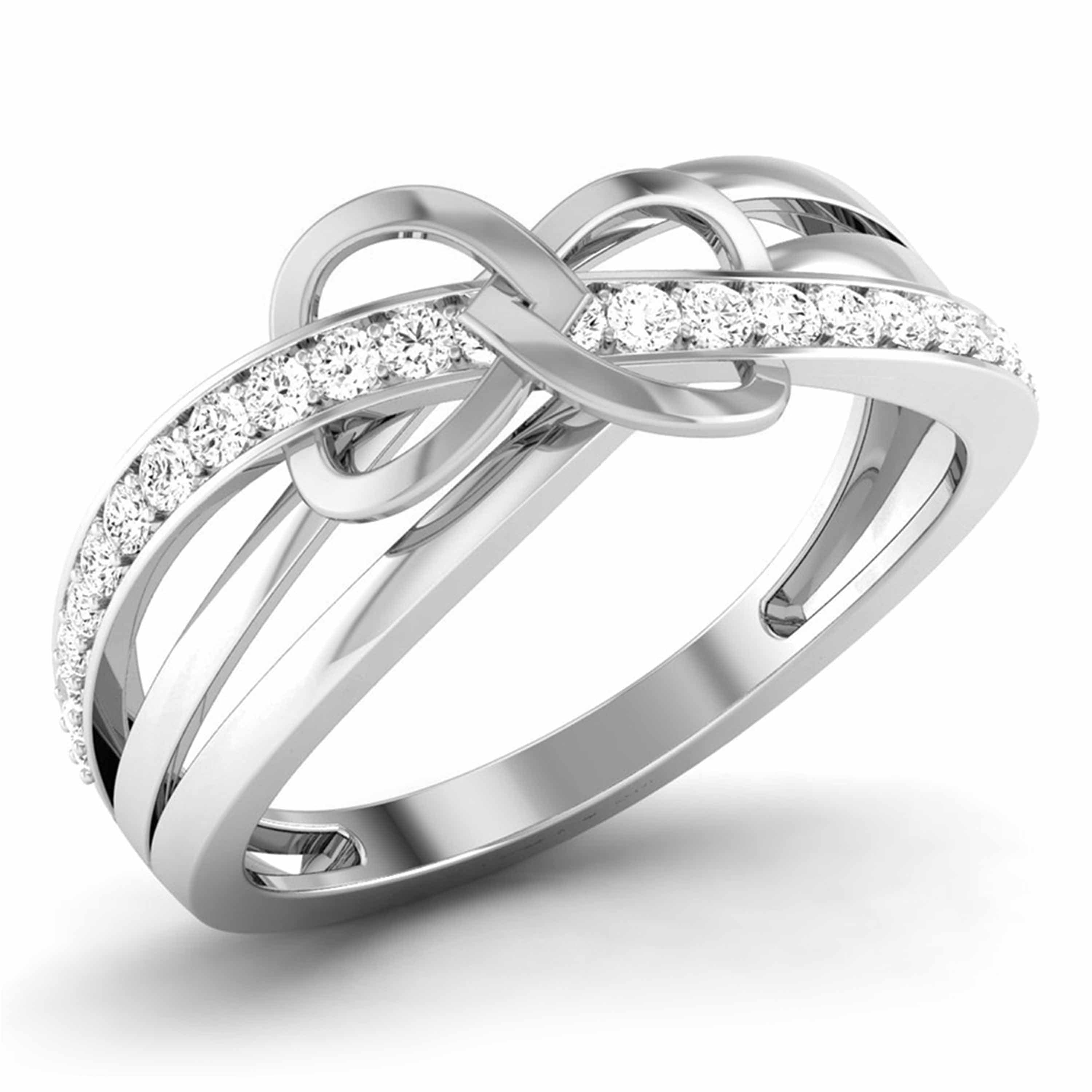 Black & White Diamond Infinity Ring 1/5 ct tw Sterling Silver | Jared