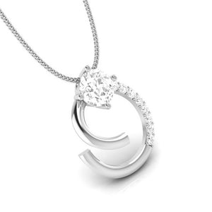 Jewelove™ Pendants & Earrings Designer Platinum Diamond Solitaire Pendant Set for Women JL PT PE 82C