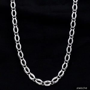 Jewelove™ Chains Designer Platinum Double Links Chain for Men JL PT CH 1179