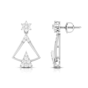 Jewelove™ Earrings Designer Platinum Earrings with Diamonds for Women JL PT E N-16