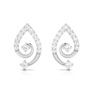 Jewelove™ Earrings SI IJ Designer Platinum Earrings with Diamonds for Women JL PT E N-2