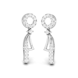 Jewelove™ Earrings Designer Platinum Earrings with Diamonds for Women JL PT E N-20