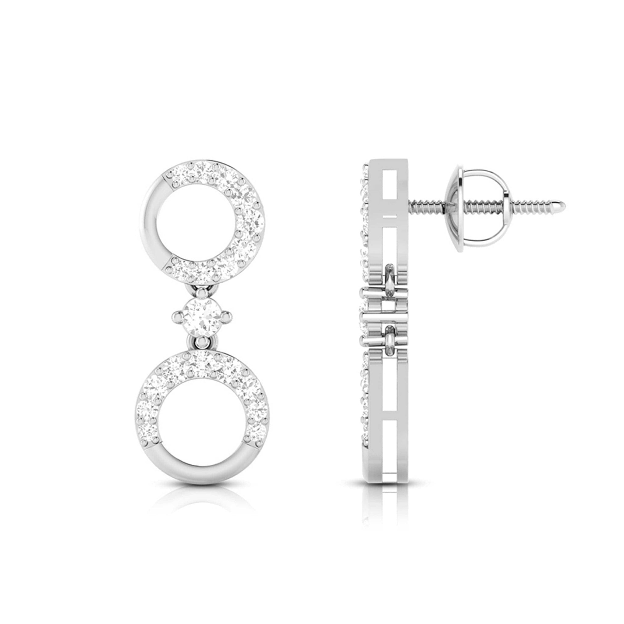 Jewelove™ Earrings Designer Platinum Earrings with Diamonds for Women JL PT E N-36