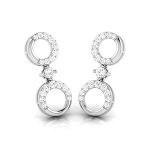 Jewelove™ Earrings Designer Platinum Earrings with Diamonds for Women JL PT E N-36