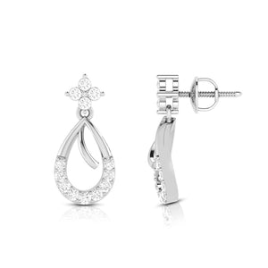 Jewelove™ Earrings Designer Platinum Earrings with Diamonds for Women JL PT E N-41