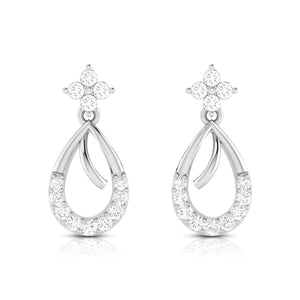 Jewelove™ Earrings SI IJ Designer Platinum Earrings with Diamonds for Women JL PT E N-41