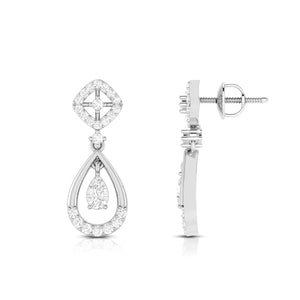 Jewelove™ Earrings Designer Platinum Earrings with Diamonds for Women JL PT E N-44