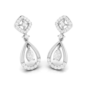 Jewelove™ Earrings Designer Platinum Earrings with Diamonds for Women JL PT E N-44