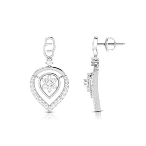 Jewelove™ Earrings Designer Platinum Earrings with Diamonds for Women JL PT E N-47