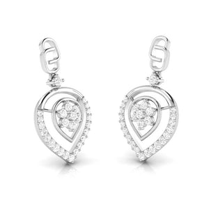 Jewelove™ Earrings Designer Platinum Earrings with Diamonds for Women JL PT E N-47