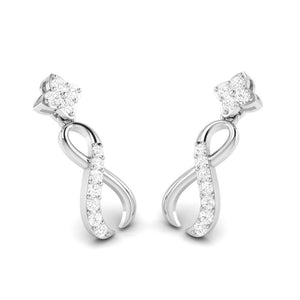 Jewelove™ Earrings Designer Platinum Earrings with Diamonds for Women JL PT E N-50