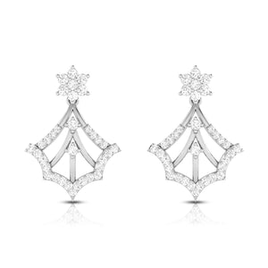 Jewelove™ Earrings Designer Platinum Earrings with Diamonds for Women JL PT E NK-40