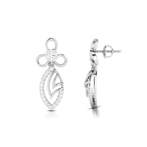 Jewelove™ Earrings Designer Platinum Earrings with Diamonds for Women JL PT E NK-57