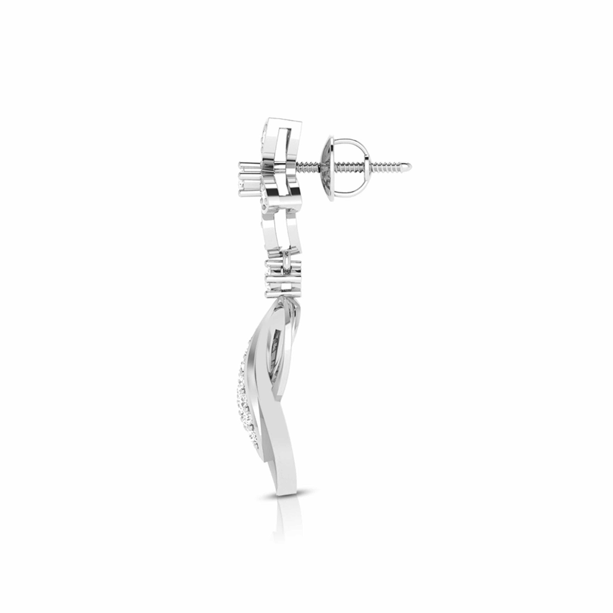 Jewelove™ Earrings Designer Platinum Earrings with Diamonds JL PT E NK-65