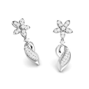 Jewelove™ Earrings Designer Platinum Earrings with Diamonds JL PT E NK-65