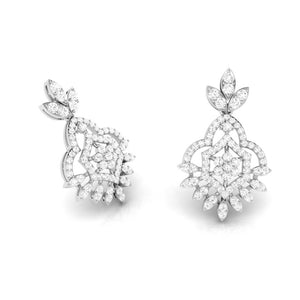 Jewelove™ Earrings Designer Platinum Earrings with Diamonds JL PT E NK-68