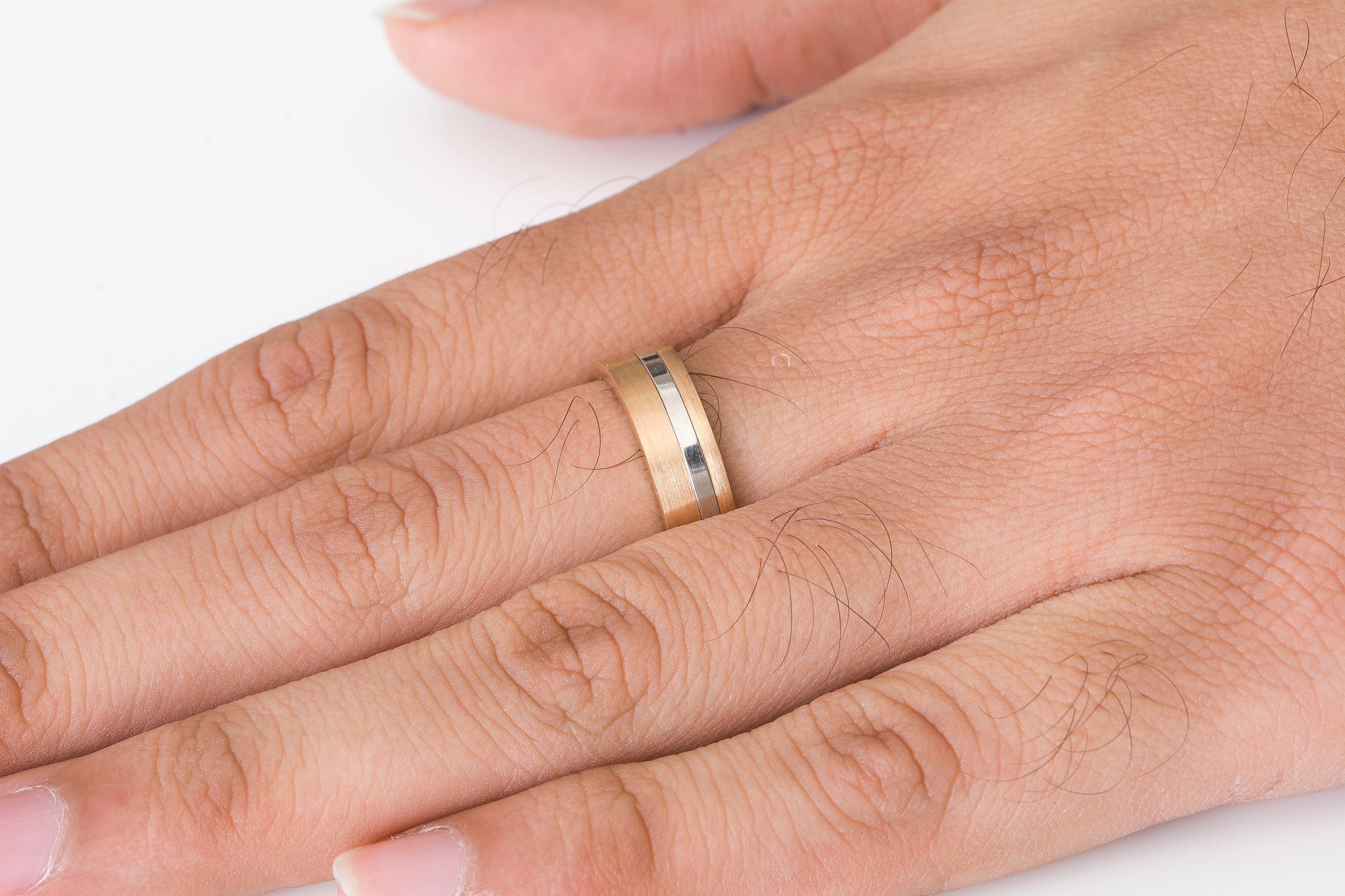 Buy Mens Gold Wedding Band, Gold Wedding Ring, Mens Wedding Band, Mens Gold  Ring, Unique Wedding Ring, Mens Tungsten Wedding Ring Online in India - Etsy