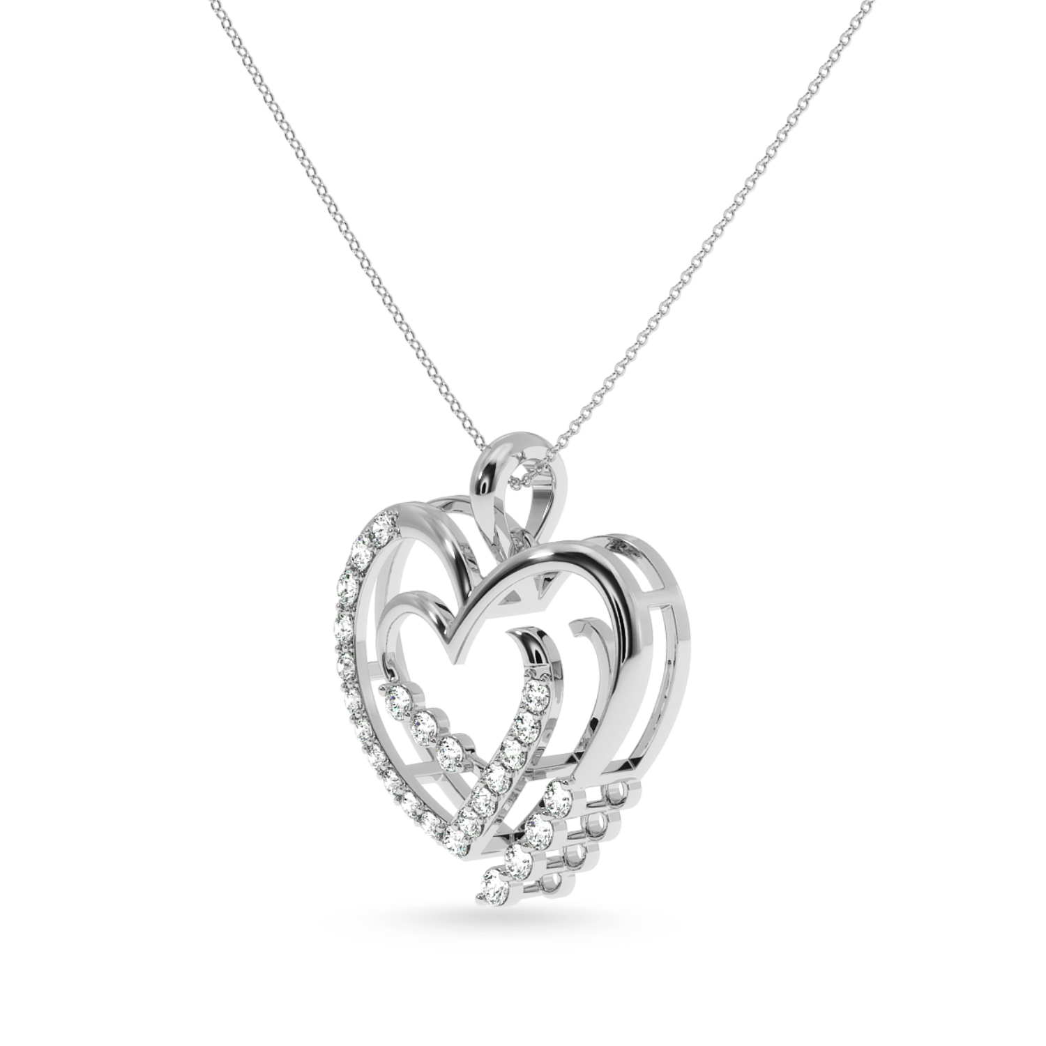 Jewelove™ Pendants Designer Platinum Heart Diamond Pendant for Women JL PT P LC930