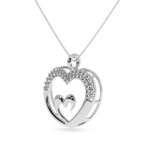 Jewelove™ Pendants Designer Platinum Heart Diamond Pendant for Women JL PT P LC936