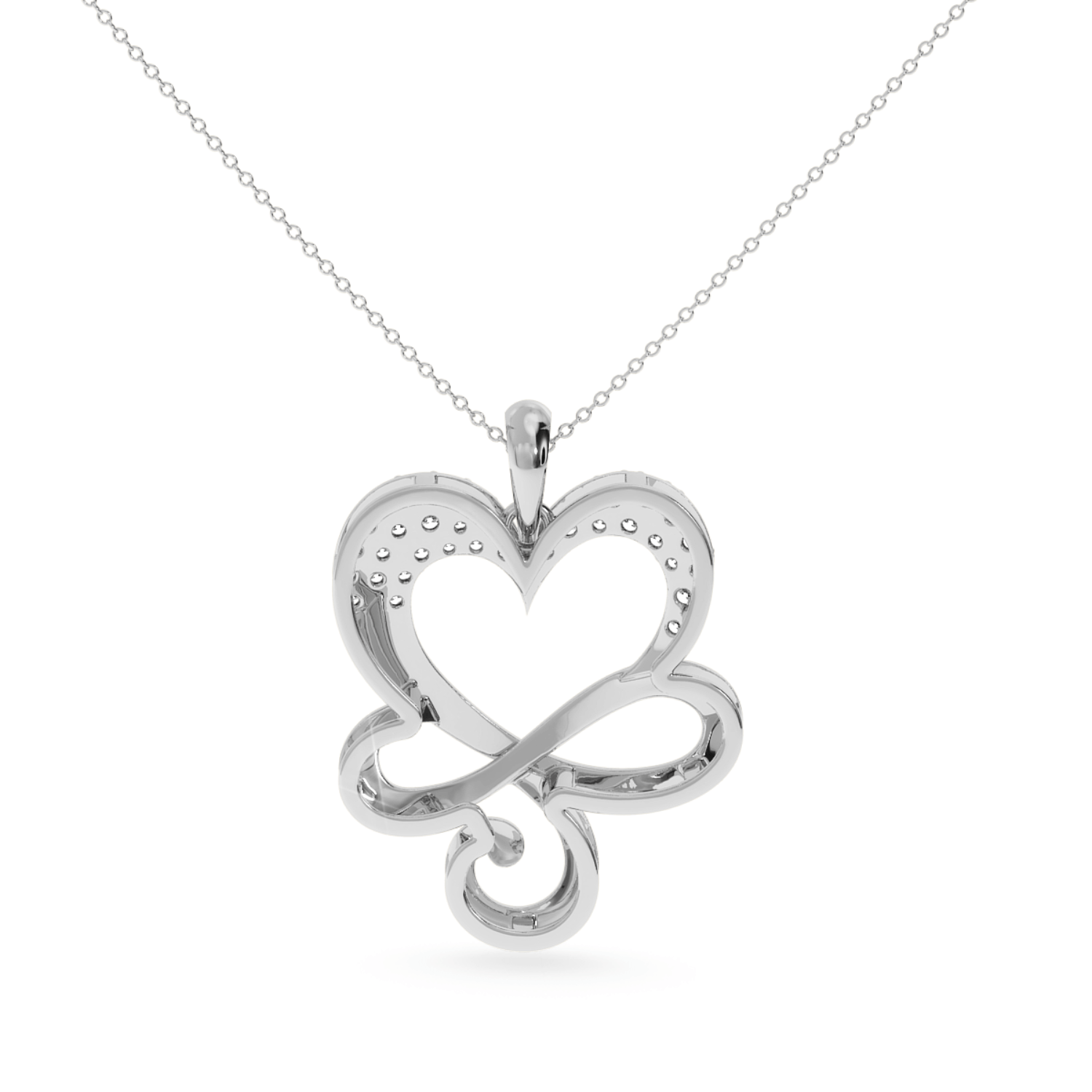 Jewelove™ Pendants Designer Platinum Heart Diamond Pendant for Women JL PT P LC940