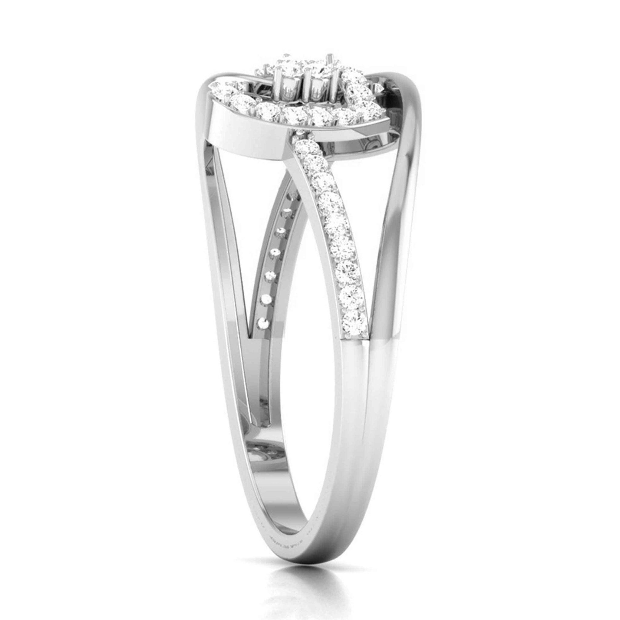 Jewelove™ Rings Designer Platinum Heart Diamond Ring JL PT R 8150