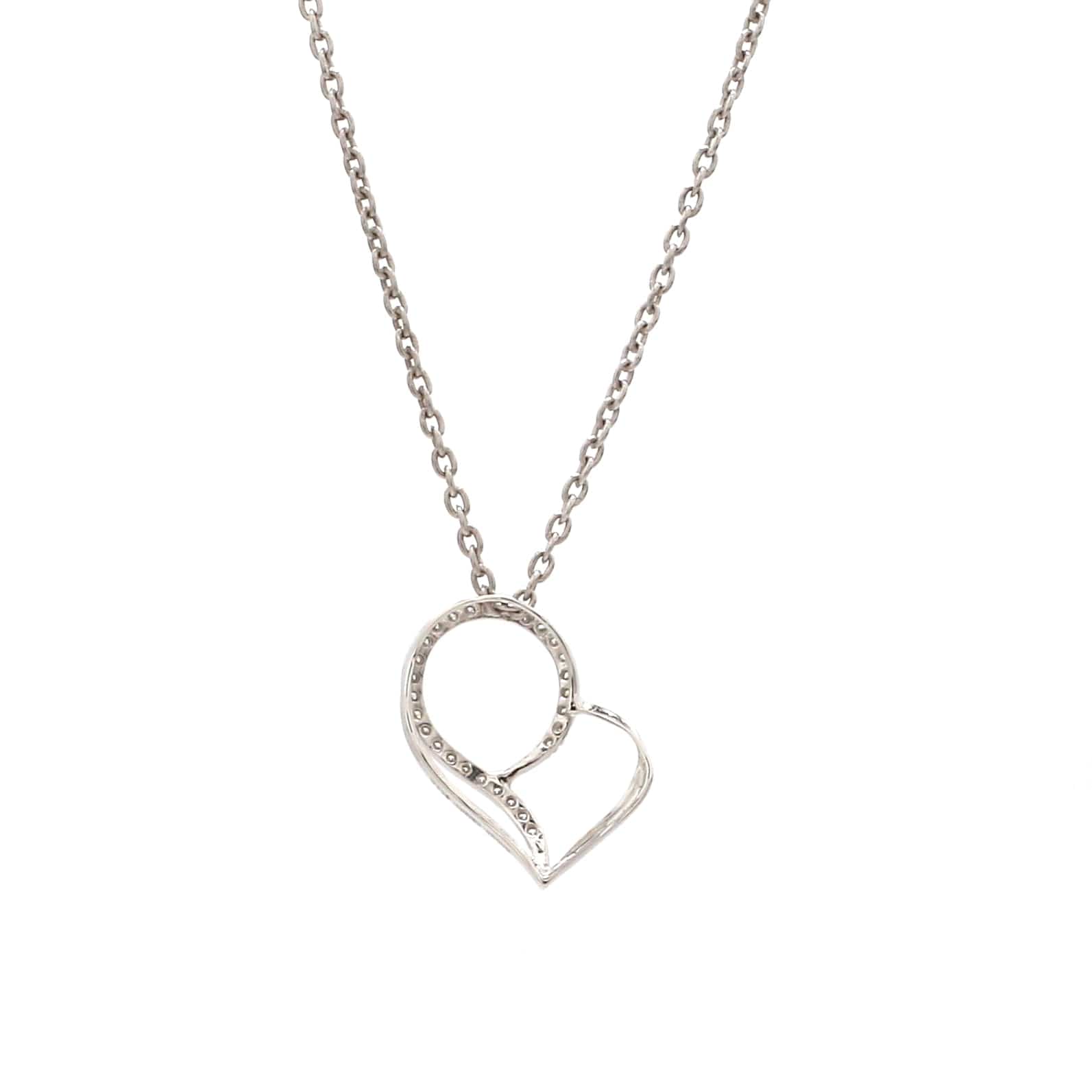 Jewelove™ Pendants Designer Platinum Heart Pendant with Diamonds JL PT P 8095