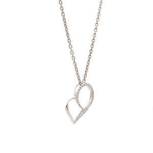 Jewelove™ Pendants Designer Platinum Heart Pendant with Diamonds JL PT P 8095