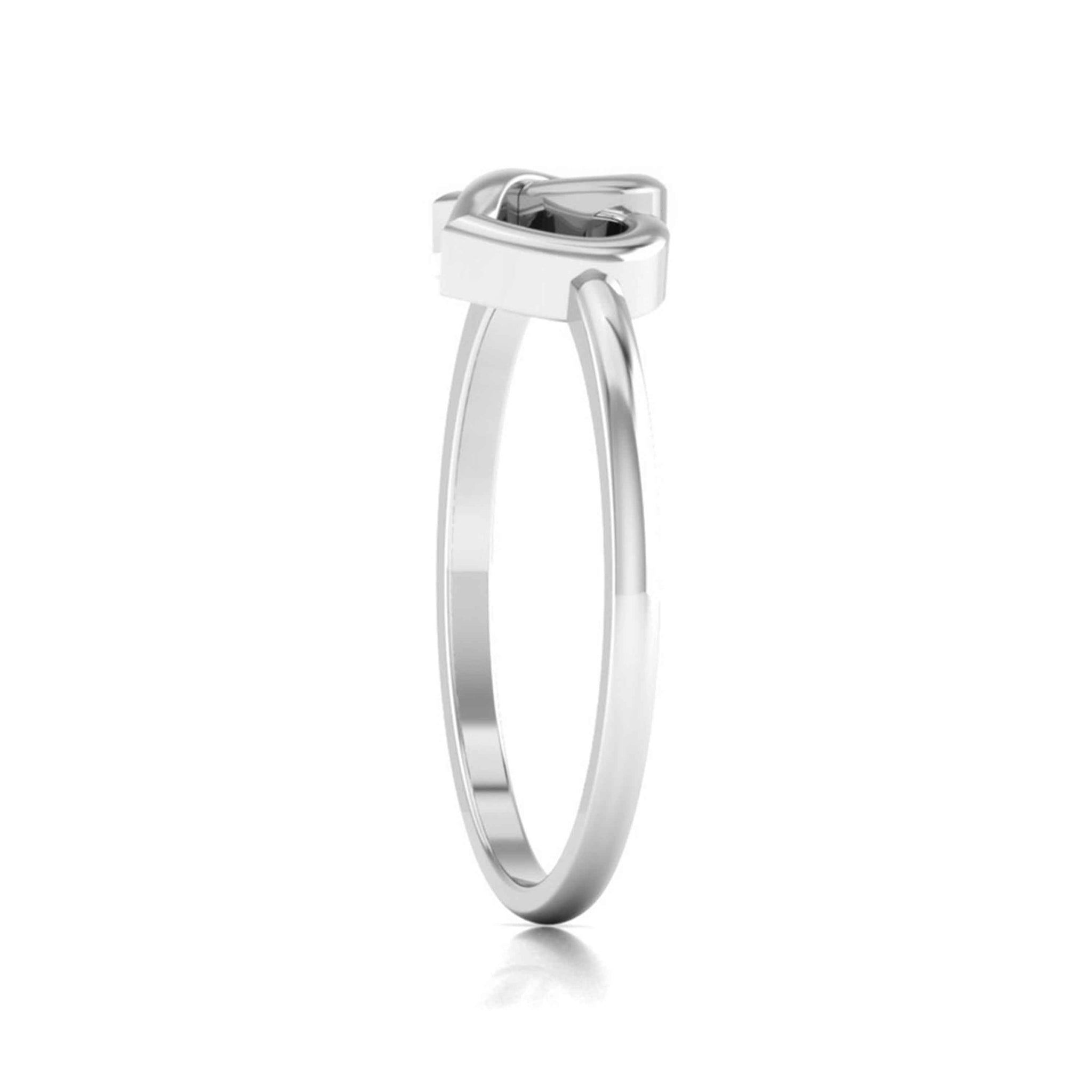 Jewelove™ Rings Women's Band only Designer Platinum Heart Ring for Women JL PT R 8175