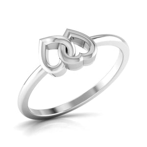 Jewelove™ Rings Women's Band only Designer Platinum Heart Ring for Women JL PT R 8175