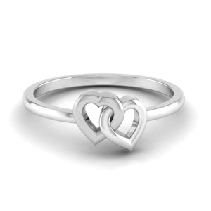 Jewelove™ Rings Women's Band only Designer Platinum Heart Ring for Women JL PT R 8175