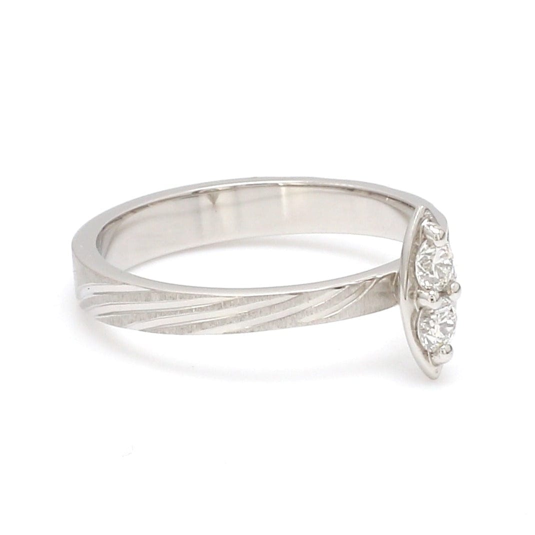 Jewelove™ Rings Designer Platinum Love Band Diamonds JL PT 1060