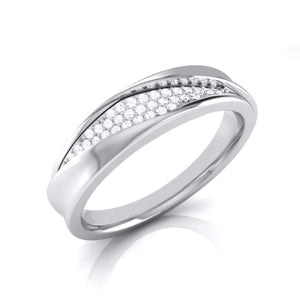 Jewelove™ Rings Men's Band only / SI IJ Designer Platinum Love Band Diamonds JL PT R-8013