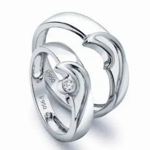 Designer Platinum Love Bands SJ PTO 119 in India