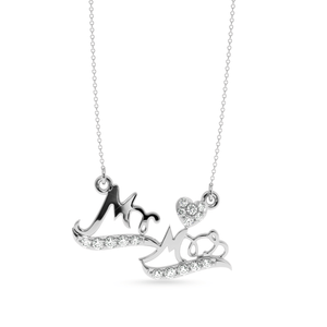 Jewelove™ Pendants SI IJ Designer Platinum Mr. & Mrs. Diamond Pendant for Women JL PT P LC920