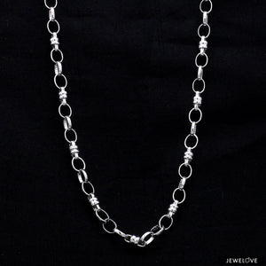 Jewelove™ Chains Designer Platinum Oval Links Chain for Men JL PT CH 1178