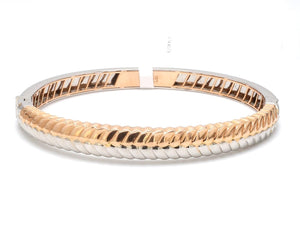 Jewelove™ Bangles & Bracelets Designer Platinum & Rose Gold Bracelet for Men JL PTB 1080