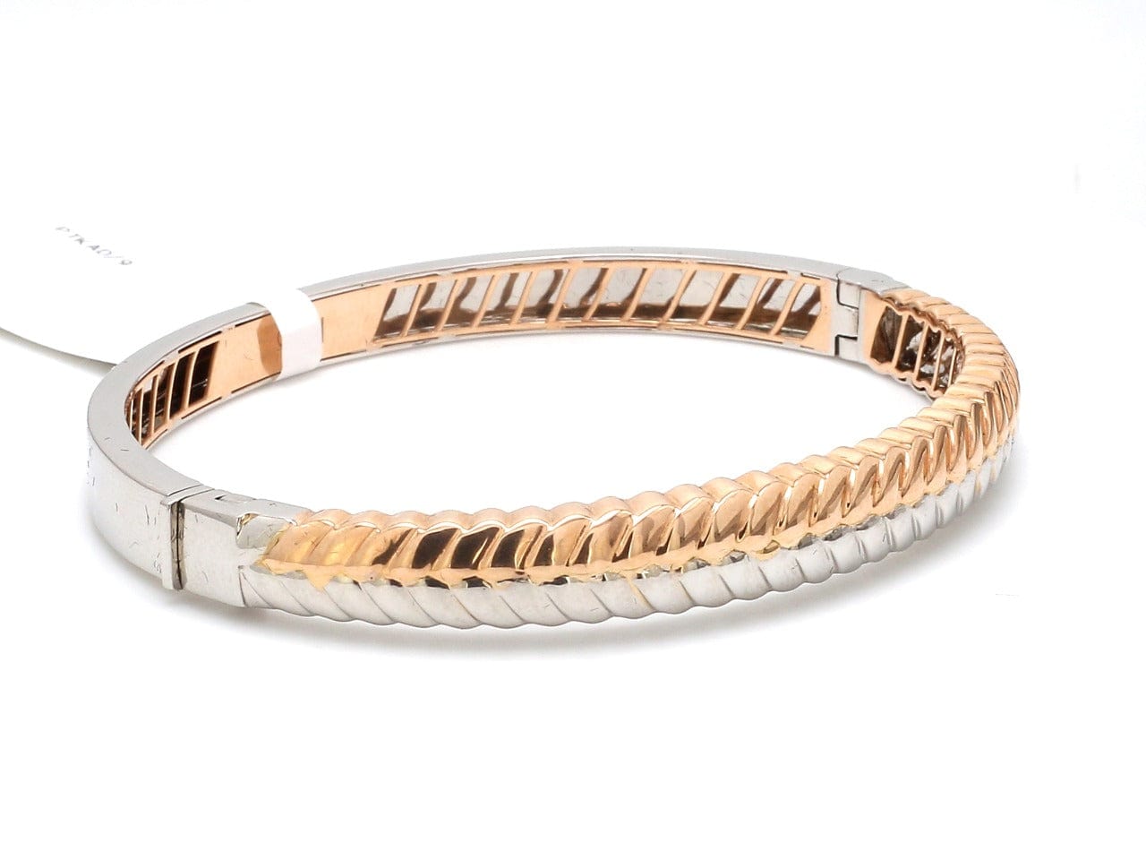 Jewelove™ Bangles & Bracelets Designer Platinum & Rose Gold Bracelet for Men JL PTB 1080