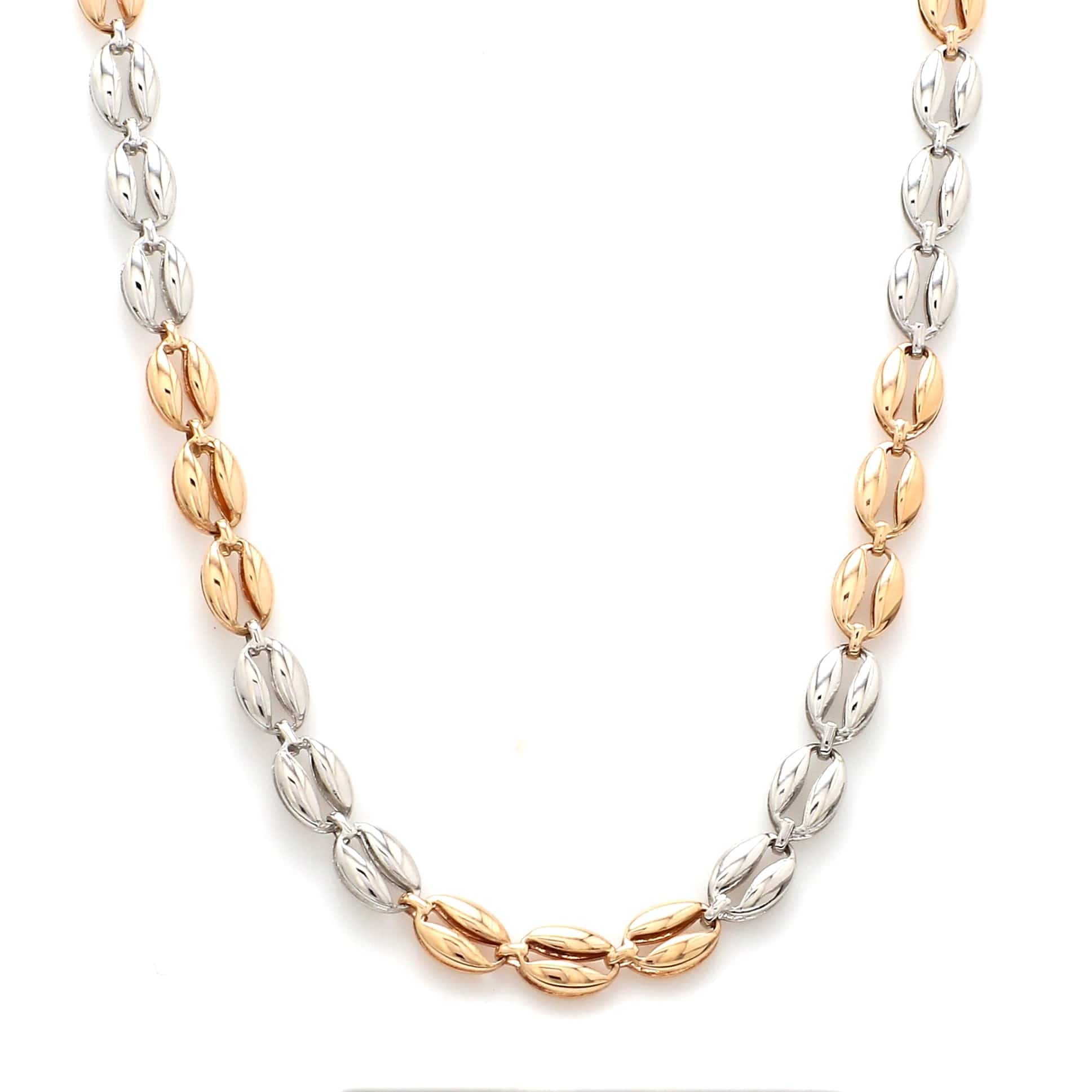 Jewelove™ Chains Designer Platinum & Rose Gold Fusion Chain for Men JL PT CH 956