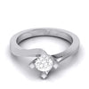 Jewelove™ Rings J VS / Women's Band only Designer Platinum Solitaire Engagement Ring with Diamond Studded Prongs JL PT G-122