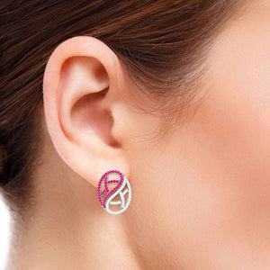 Jewelove™ Earrings Designer Platinum with Diamond Earrings for Women JL PT E NL8526