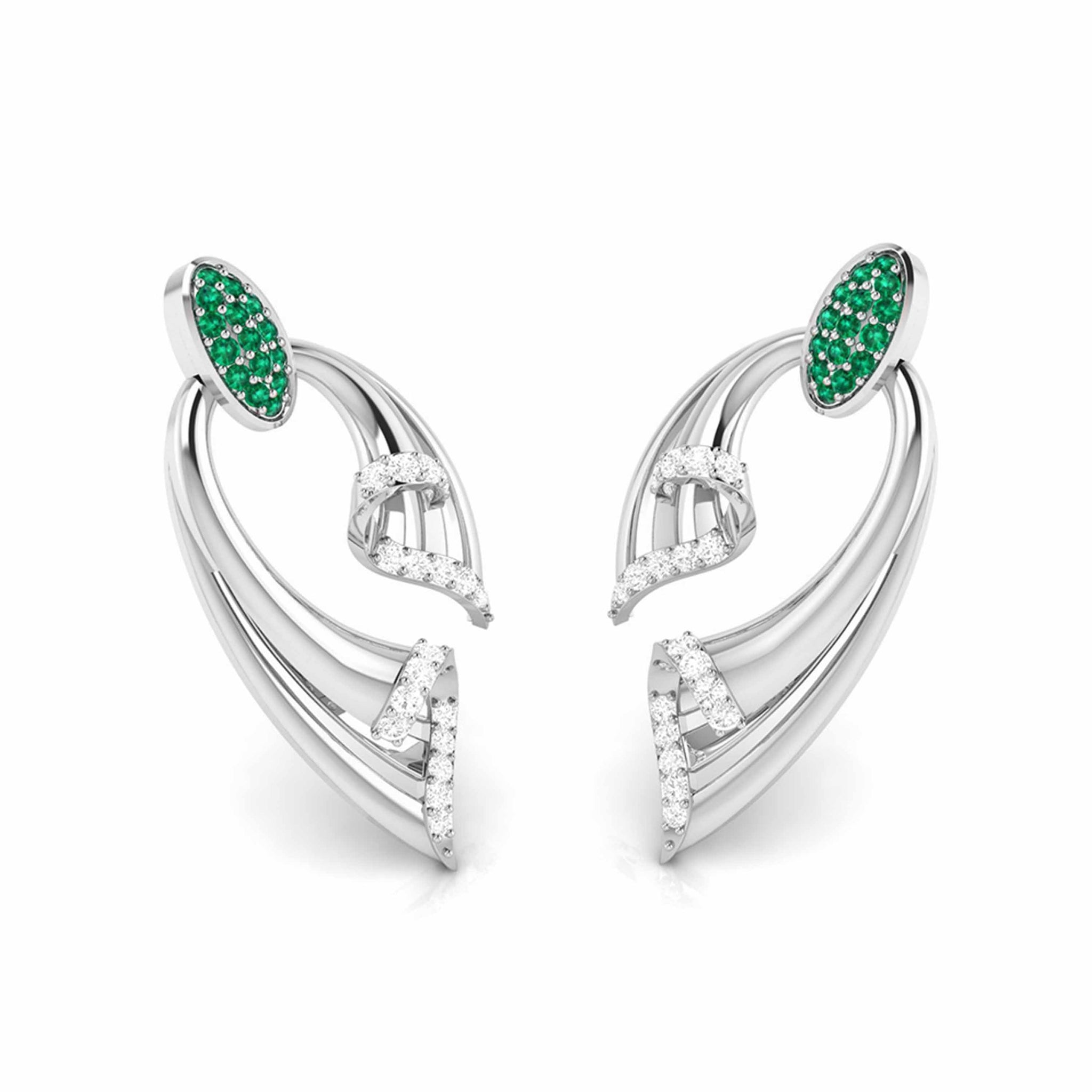 Jewelove™ Earrings Designer Platinum with Diamond Earrings for Women JL PT E NL8536