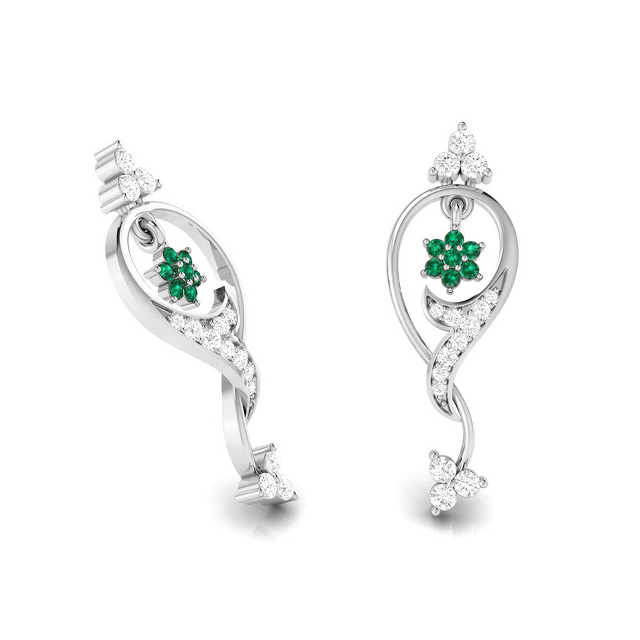 Jewelove™ Earrings Designer Platinum with Diamond Earrings for Women JL PT E NL8538