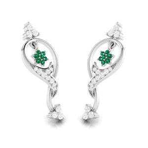 Jewelove™ Earrings Designer Platinum with Diamond Earrings for Women JL PT E NL8538