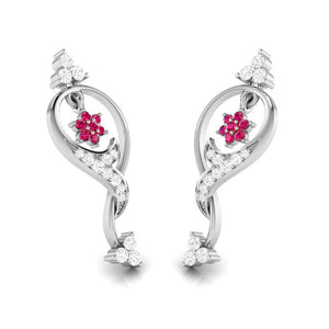 Jewelove™ Earrings Designer Platinum with Diamond Earrings for Women JL PT E NL8538