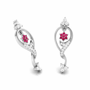 Jewelove™ Earrings Designer Platinum with Diamond Earrings for Women JL PT E NL8538