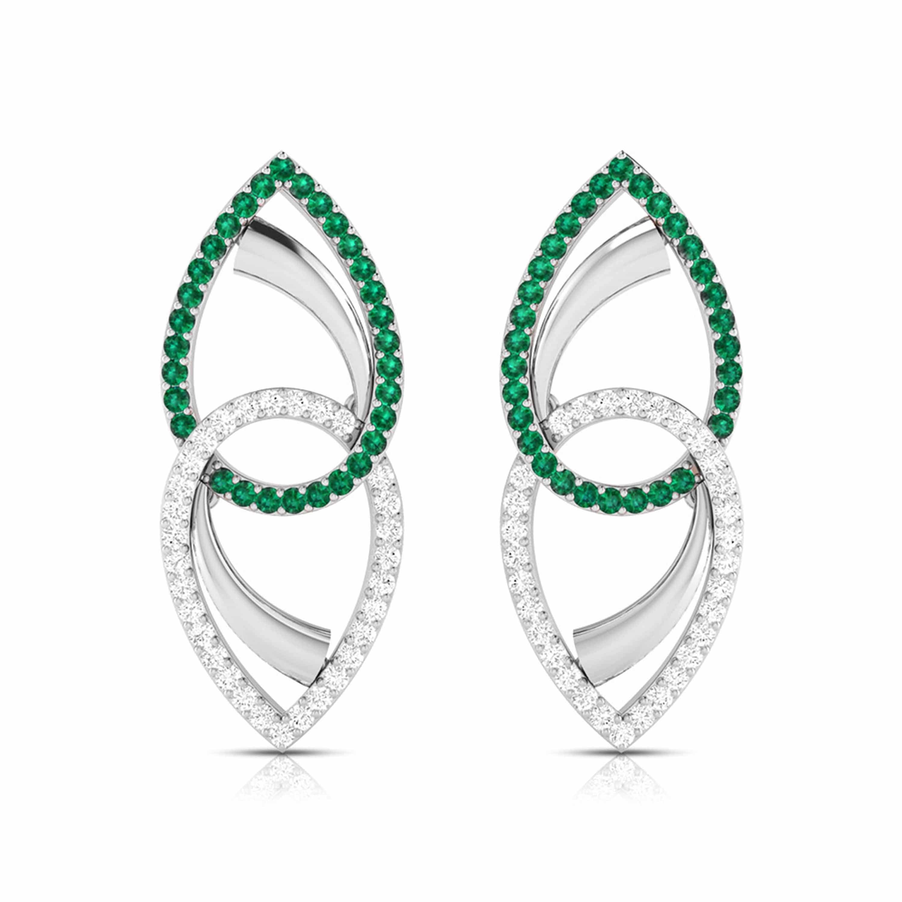 Classic J Hoop Diamond Earrings